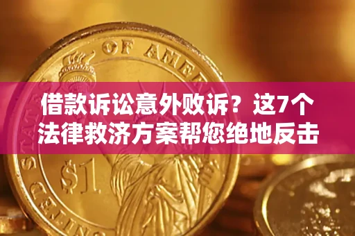 武汉借款诉讼意外败诉？这7个法律救济方案帮您绝地反击！