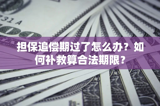 武汉担保追偿期过了怎么办？如何补救算合法期限？