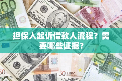 武汉担保人起诉借款人流程？需要哪些证据？