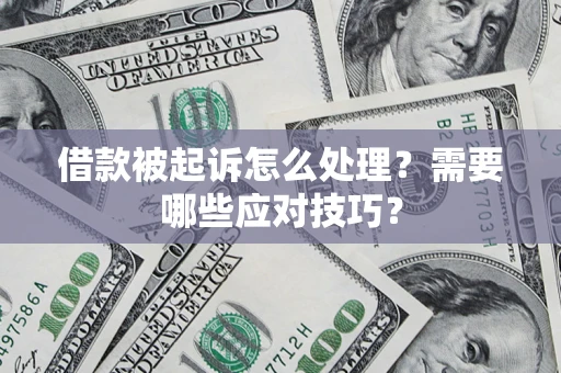 武汉借款被起诉怎么处理？需要哪些应对技巧？