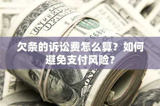 武汉欠条的诉讼费怎么算？如何避免支付风险？