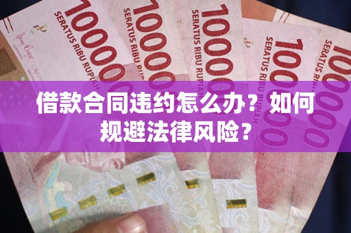 武汉借款合同违约怎么办？如何规避法律风险？