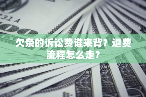 武汉欠条的诉讼费谁来背？退费流程怎么走？
